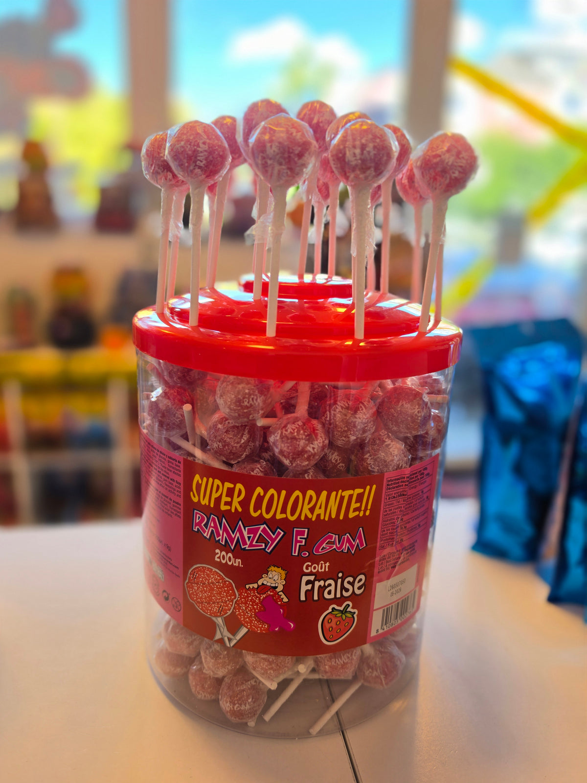 Sucette Ramzy Fizzy Gum FRAISE