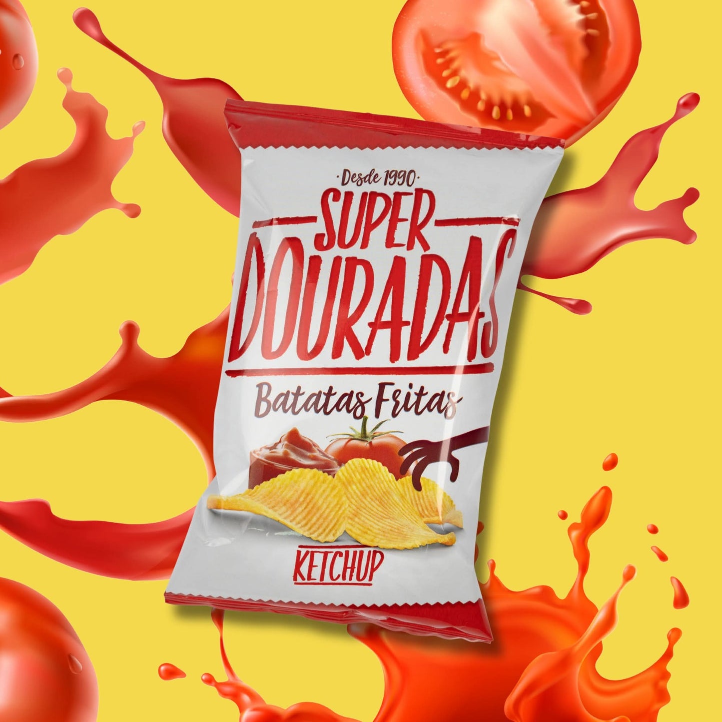 Chips ondulées saveur ketchup 150 g