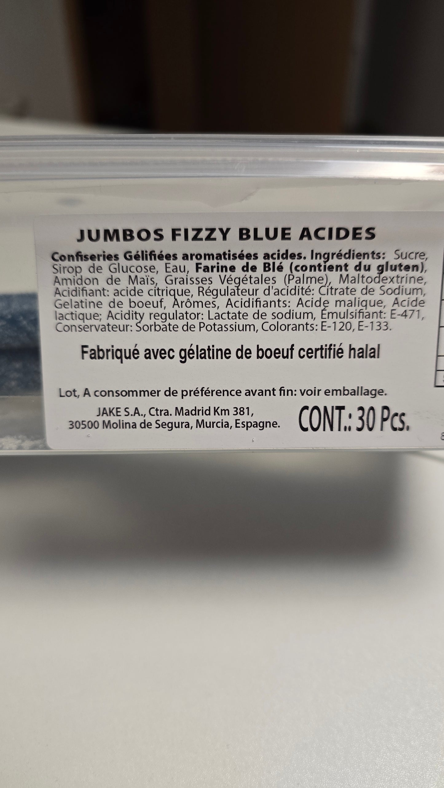 Jumbo fizzy blue acide 23cm