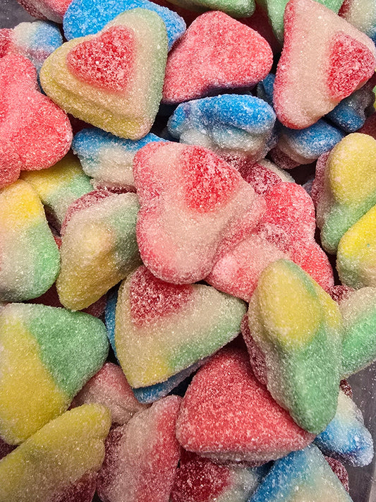 Coeurs 3D assortis sucrés 100g