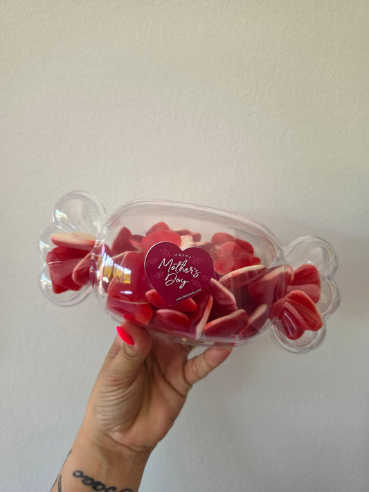 Boite en forme de bonbon +/- 500g