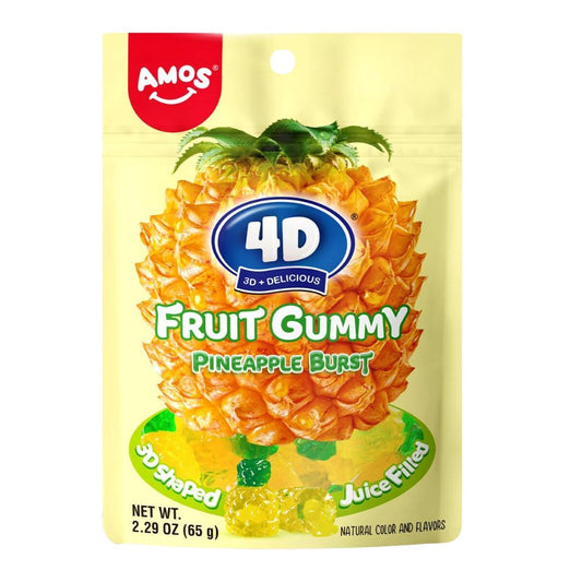 Sachet Amos 4D Fruit Gummy Ananas 120 gr