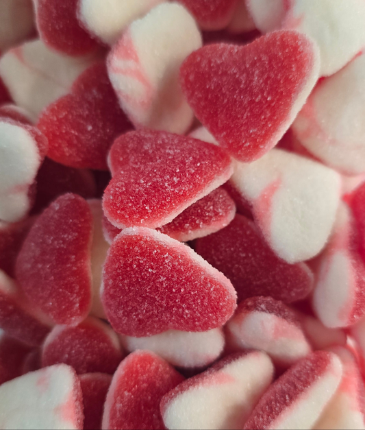 Cœur rouge et blanc sucré 100g