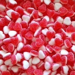 Petits coeurs fraise creme sucré 100g