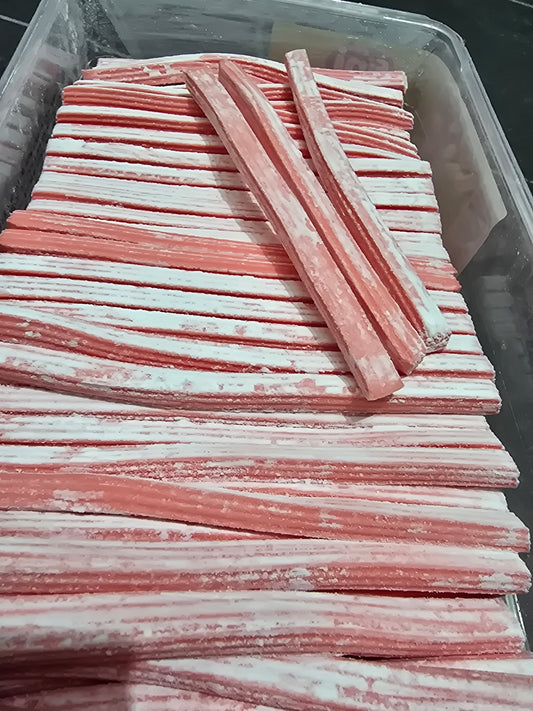 Mini jumbo rayé fraise 100g